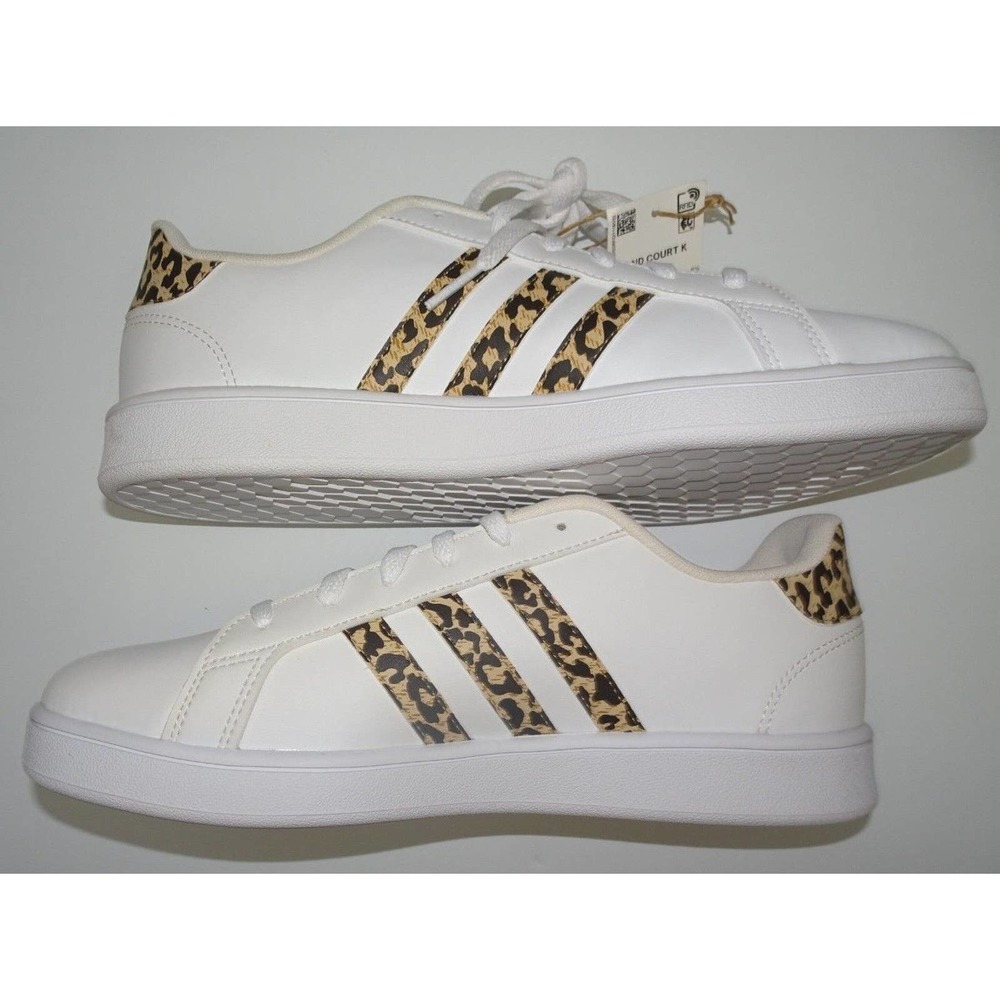 Adidas Unisex- Grand Court Tennis Shoe, Animal Print, Size 7 Big Kid - Picture 1 of 10